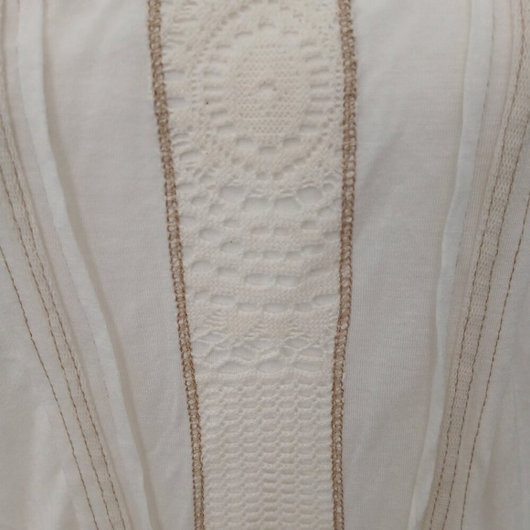 Anthropologie TINY Boho Sleeveless Lace Tunic Top Ivory Size Small - Picture 3 of 8